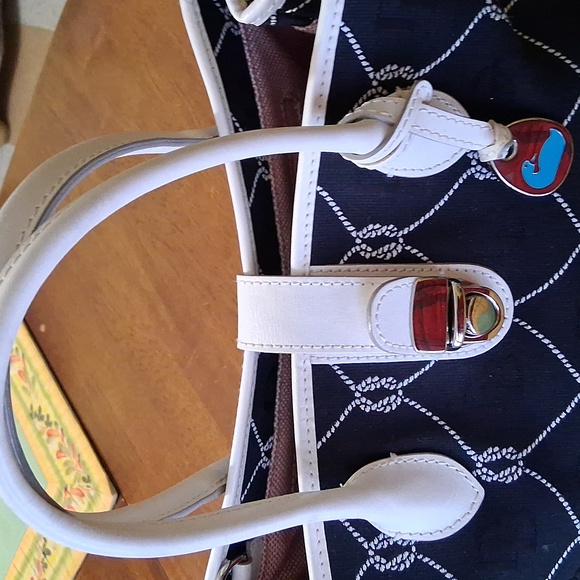 Dooney & Bourke Black and White Satchel - Picture 2 of 12